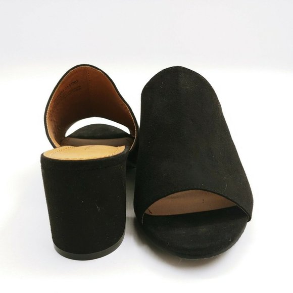 14th and Union High Heel Slide Sandal Black 8 - Picture 3 of 11